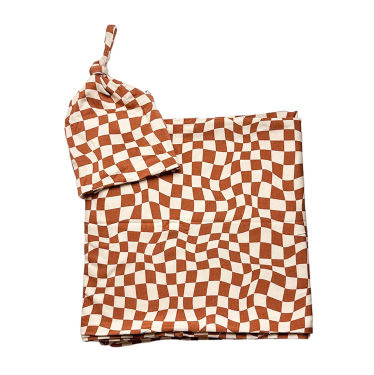 Baby Bamboo Swaddle and Hat Set